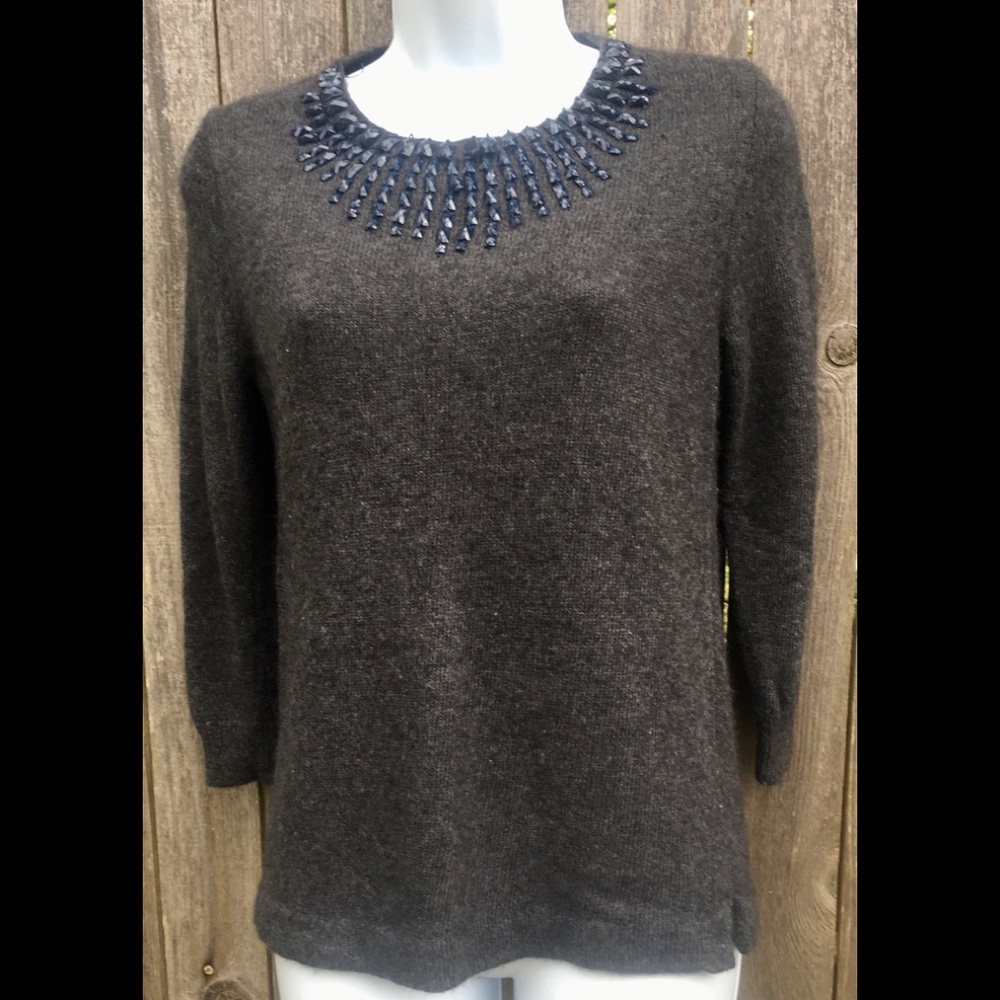 J Crew Wool Blend Gray Sweater, Ladies Sz Small